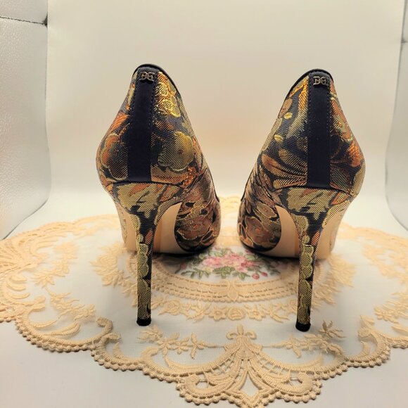Sassy 9.5M Sam Edelman Hazel Bronze Metallic Stiletto HIgh Heels - Picture 2 of 6